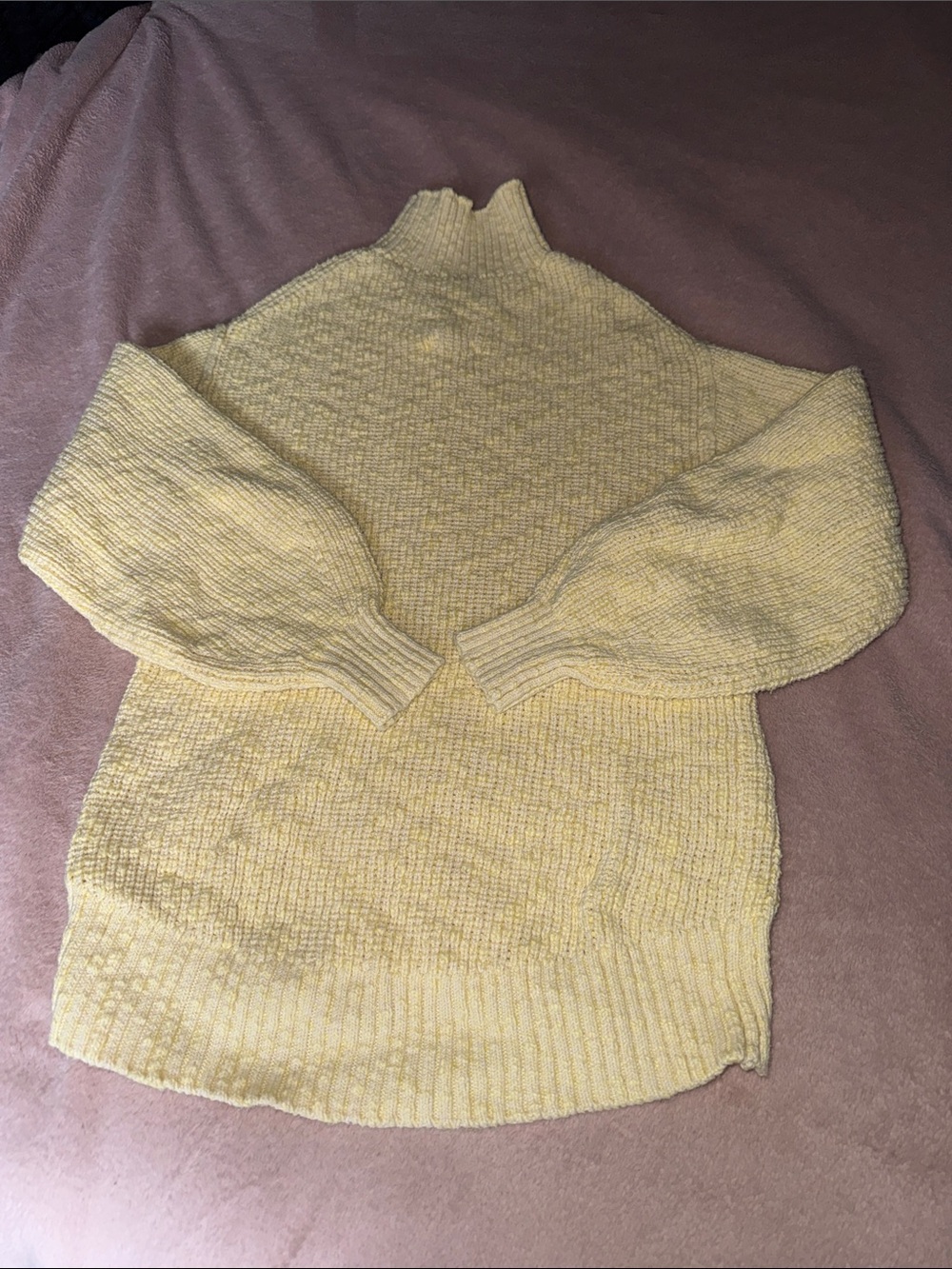 Aerie Butter Yellow Mockneck Sweater - Size XS